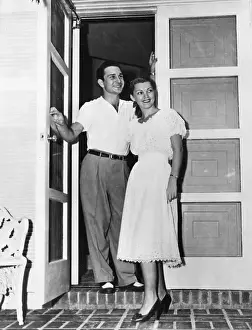 Charles Hill And Jerri Mason Stand In The Doorway Virginia Hill's Home