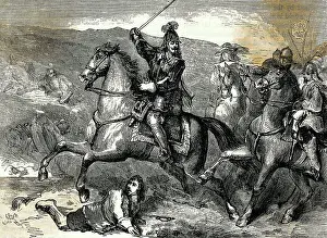 Charles I Prints: Charles I Leading Troops into Battle