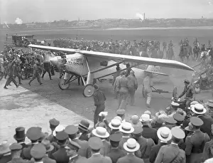 Charles Lindberg Landing in Boston Airport