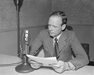 Worry Prints: Charles Lindbergh Addressing Nation Via Radio