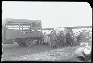 Charles Lindbergh and C. J. Stumpl Near Airplane Before Flight