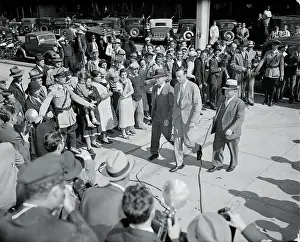 Photojournalist Prints: Charles Lindbergh Being Escorted to Courthouse