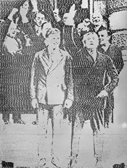 Charles Lindbergh Being Greeted After Transatlantic Flight