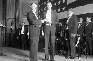 Presentation Prints: Charles Lindbergh Receiving Hubbard Gold Medal
