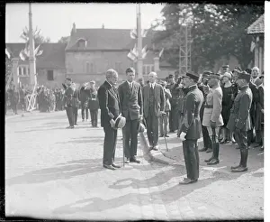 Charles Lindbergh Receiving Welcome on Transatlantic Landing