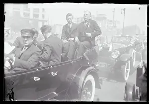 Charles Lindbergh Riding in Car