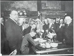 Charles Lindbergh Signing Name in French Livre D'or