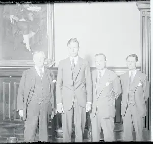 Charles Lindbergh Standing with Post Office Department