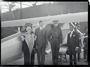 Charles Lindbergh Being Welcomed by Belgium Royalty