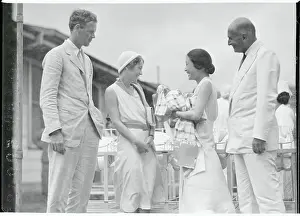Charles Lindbergh and Wife After Visiting Hospital