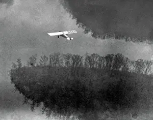 Louis Airplane Prints: Charles Lindbergh's Spirit of St. Louis in Flight