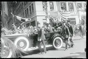 5th Avenue Prints: Charles Lindenberg Riding in Car with Mayor