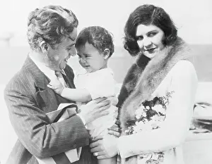 Parenthood Prints: Charles And Lita Chaplin With Infant Son
