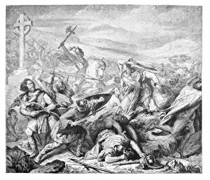 Images Dated 30th May 2015: Charles Martel at tours engraving 1894