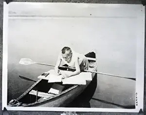 Working Prints: Charles Steinmetz Works On Inventon/Boat