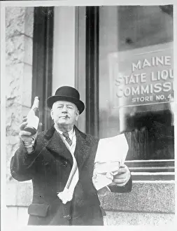 Portland Prints: Charles Vallee Standing Outside of a Store