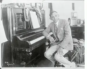 Charles Wakefield Cadman at His Home Piano