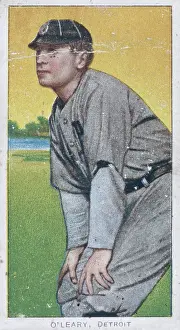 Prints of Tobacco card with a chromolithograph depiction of American baseball player Charley O'Leary (1875-1941) of the Detroit Tigers Step Back in Time with Iconic Collectible Cards: Charley O'Leary Tobacco Card