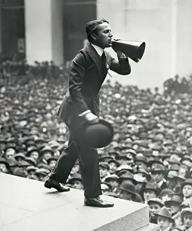 Speaker Prints: Charlie Chaplin Addressing Rally During World War I