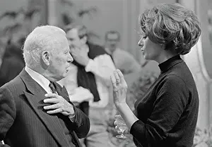 Charlie Chaplin Chatting with Sophia Loren