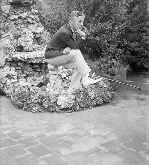 Lodgings Prints: Charlie Chaplin in Deep Thought