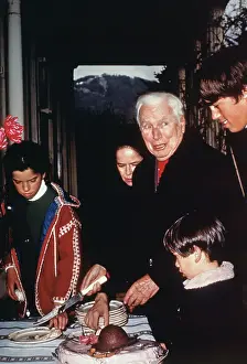 Oona Oneill Prints: Charlie Chaplin with Family