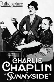 Prints of Poster for a reissue of the 1919 short film Sunnyside At The Movies: Charlie Chaplin in Film Poster