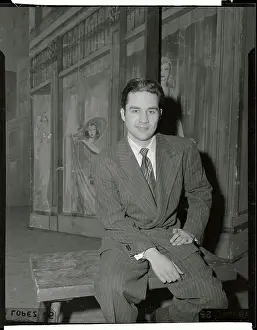 Charlie Chaplin, Jr. Sitting on Set of TV