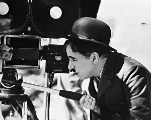 Charlie Chaplin Behind Movie Camera