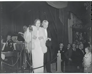 Age Contrast Prints: Charlie Chaplin with Paulette Goddard at Premiere