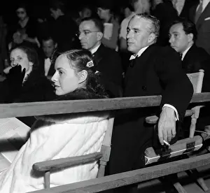 Charlie Chaplin and Paulette Goddard Watching a Play