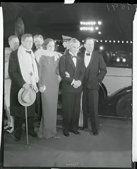 Charlie Chaplin Posing with Colleagues