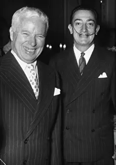 Charlie Chaplin, Salvador Dali At Party
