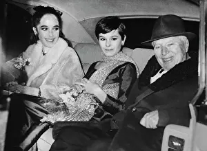 Charlie Chaplin Smiling with His Daughters