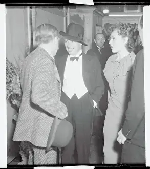 Charlie Chaplin Speaking with Sid Grauman