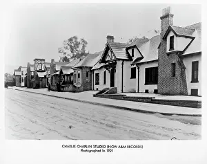 Prints of Charlie Chaplin Studio at 1416 N. La Brea Ave in Los Angeles in 1921 which later became A&M Records Studios from 1967-1999 and has been Jim Henson Company Lot since 2000 Master of Mime, Icon of Cinema: Chaplin in Prints: Charlie Chaplin Studio