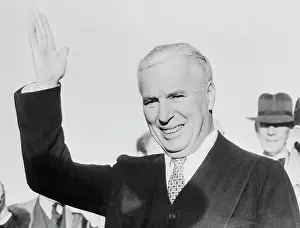 Charlie Chaplin Waving