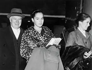 Oona Oneill Prints: Charlie Chaplin With Wife and Daughter