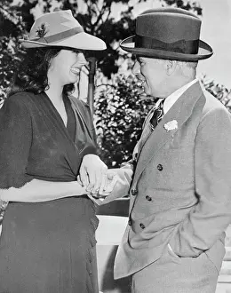 Charlie Chaplin and Wife Oona O'Neill