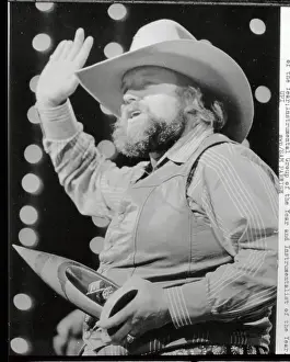 Nashville Prints: Charlie Daniels Holding Award and Waving