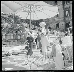 Charlotte Ford Strolling Along Steps
