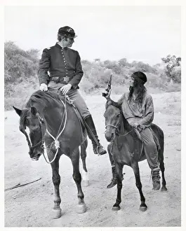 Mounted Prints: Charlton Heston and Jimmy Threetrees