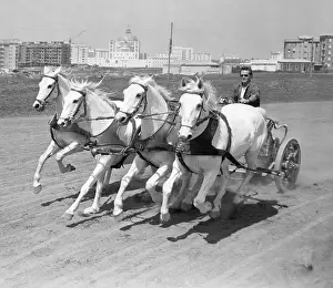 Charlton Heston Training on Chariot