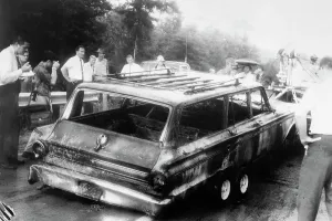 Wreckage Prints: Charred Remains of Station Wagon