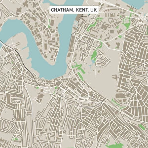 Images Dated 29th May 2018: Chatham Kent UK City Street Map