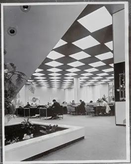 Insurance Prints: Checkered Ceiling at Prudential Life Insurance Office