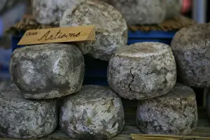Cheese Prints: Cheese, market in Pont-Saint-Esprit, France, Europe