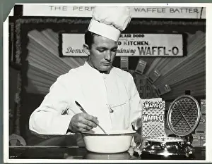 Chef Prints: Chef Mixing Waffle Batter