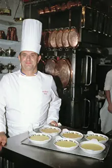 Chef Paul Bocuse Posing in Kitchen