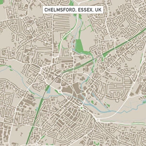 Street Map Collection: Chelmsford Essex UK City Street Map